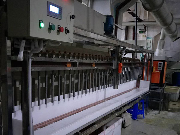 Insulated cup electrolytic line